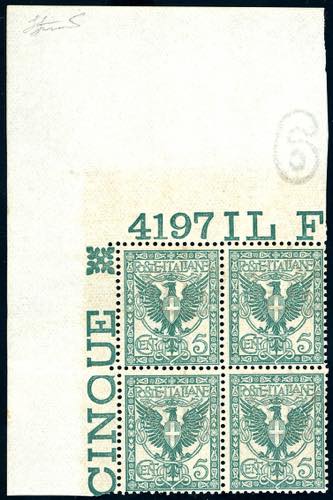 1901 - 5 cent. verde Floreale, ... 
