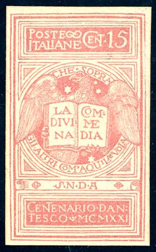 1921 - 15 cent. rosa brunastro, ... 