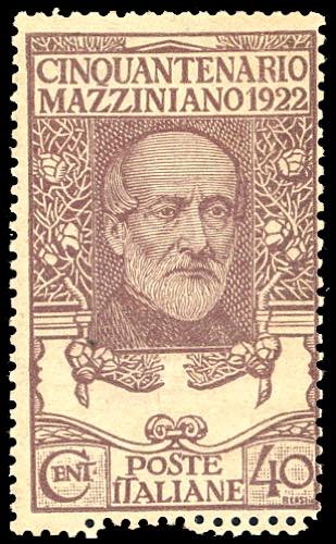 1922 - 40 cent. Mazzini, senza ... 