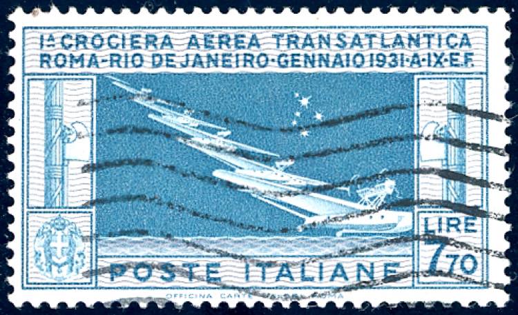 1930 - 7,70 lire Crociera Balbo ... 