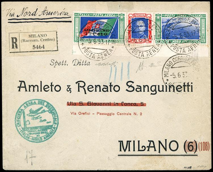 1933 - 5,25 + 44,75 lire Trittico ... 