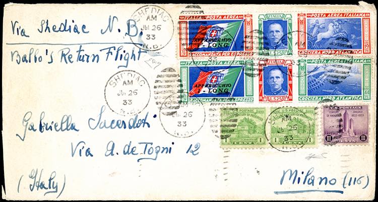 VOLO DI RITORNO 1933 - Aerogramma ... 