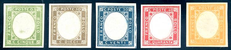 1861 - Non emessi, serie completa ... 