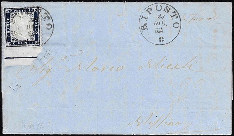 1862 - 20 cent. indaco, non ... 