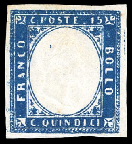 1863 - 15 cent. azzuro tipo ... 