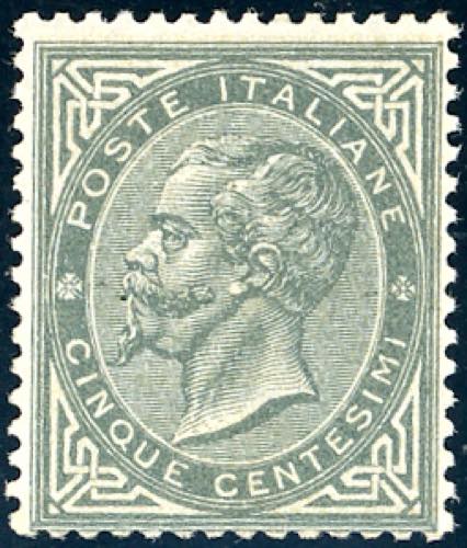 1863 - 5 cent. De La Rue, tiratura ... 