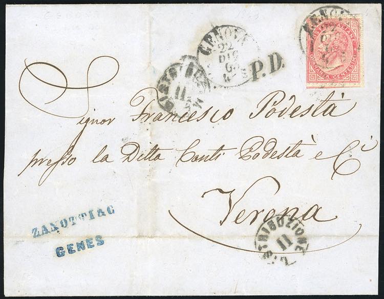 1863 - 40 cent. De La Rue, ... 