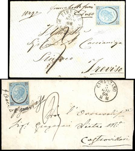 1868 - 20 cent. su 15 cent. Ferro ... 