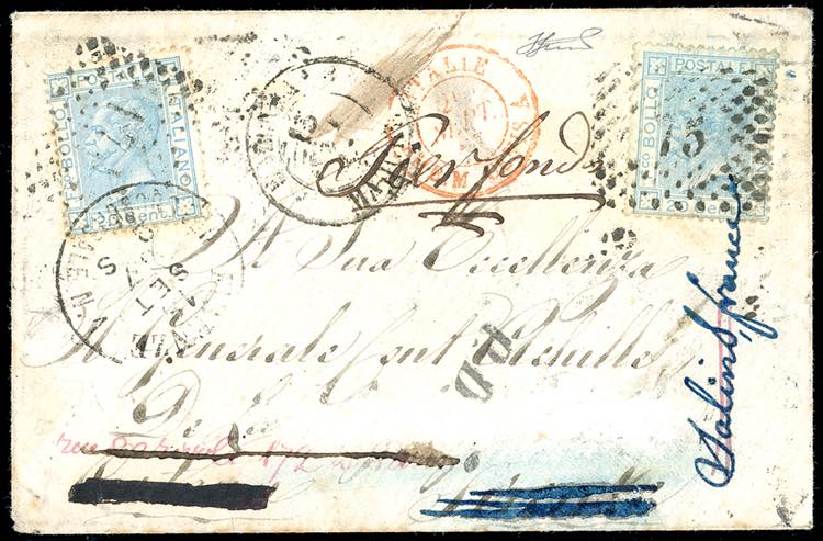 1867 - 20 cent. celeste chiaro, ... 