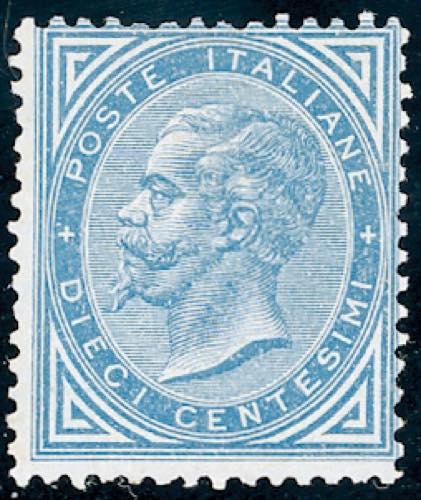 1877 - 10 cent. azzurro (27), ... 