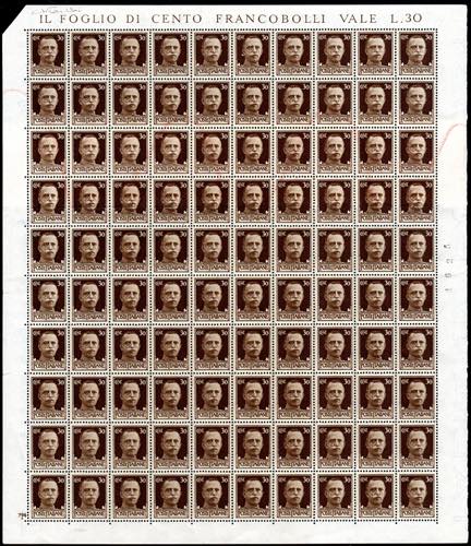 1929 - 30 cent. Imperiale, foglio ... 