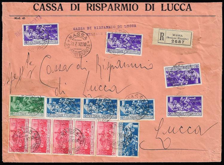 1930 - 20 cent., striscia di ... 