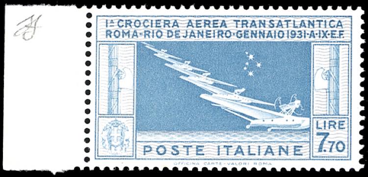 1930 - 7,70 lire Crociera Balbo ... 