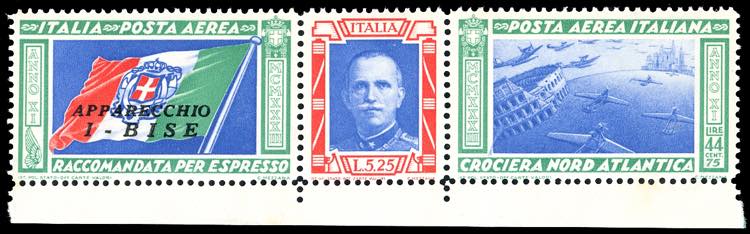 1933 - 44,75 + 5,25 lire Trittico ... 