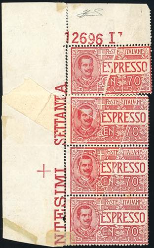 1925 - 70 cent. (11), striscia ... 