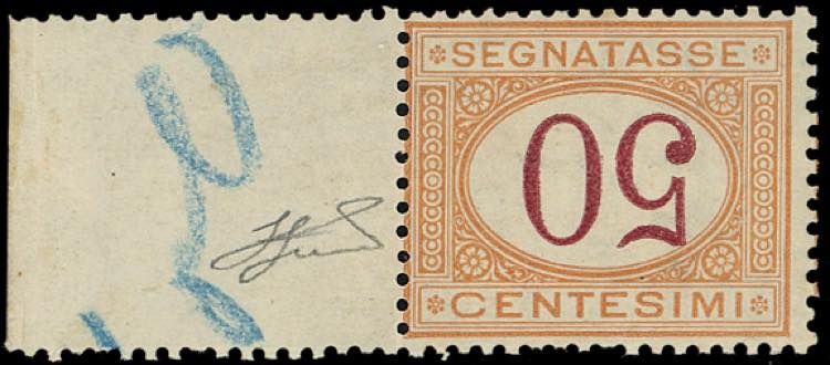 1870 - 50 cent. ocra e carminio, ... 