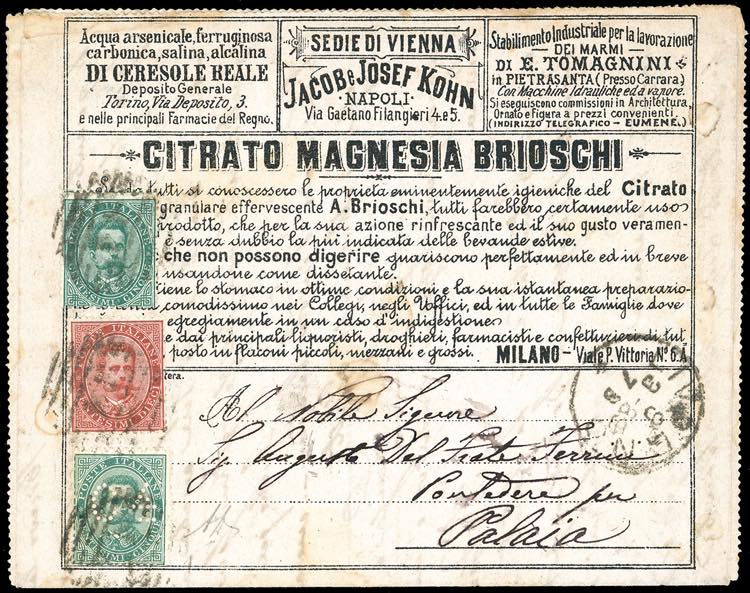 1889 - 4 cent. su 5 cent. Umberto ... 