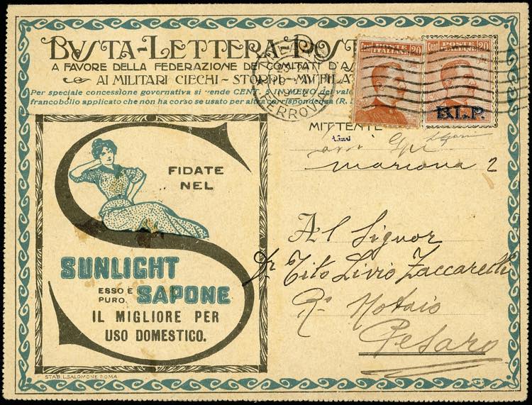 1922 - 20 cent., soprastampa BLP ... 