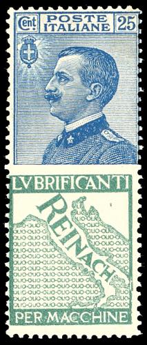 1924 - 25 cent. Reinach (7), gomma ... 