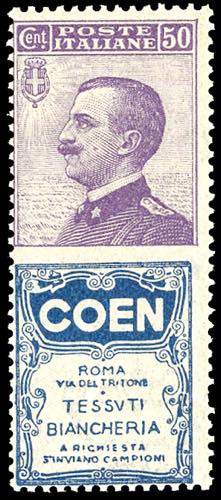 1924 - 50 cent. Coen (10), gomma ... 