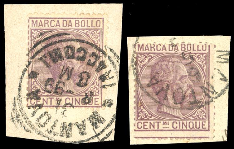 1882 - 5 cent. Umberto I marca da ... 