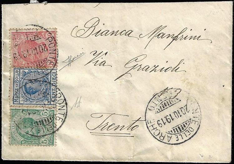 1919 - 10 cent. azzurro, Vittorio ... 