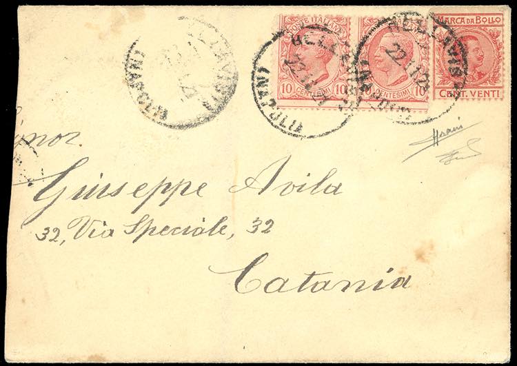 1921 - 20 cent. marca da bollo ... 