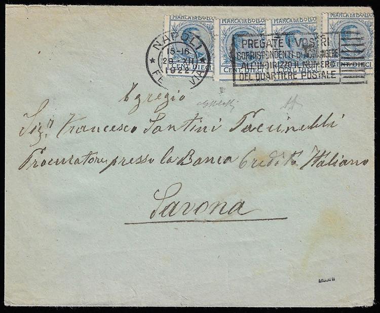 1922 - 10 cent. marca da bollo ... 