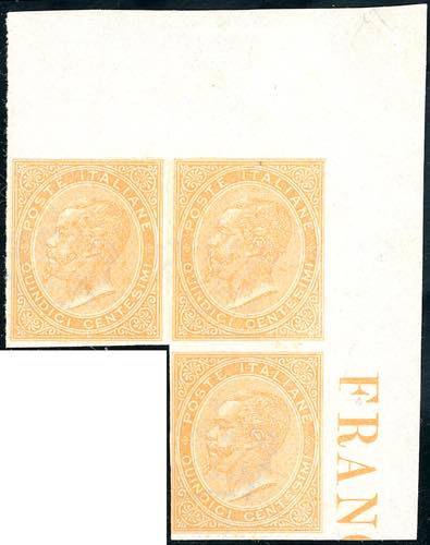 1863 - 15 cent. De La Rue, prova ... 