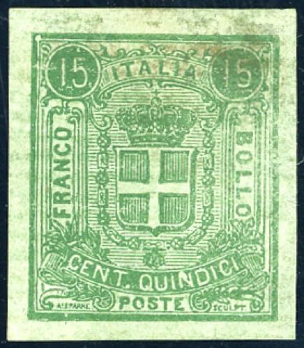 1863 - 15 cent. verde su carta ... 