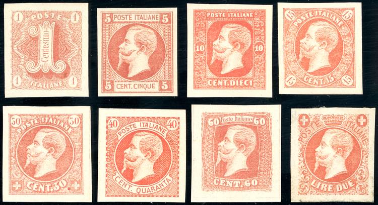 1863 - Saggi Ronchi, 8 valori ... 