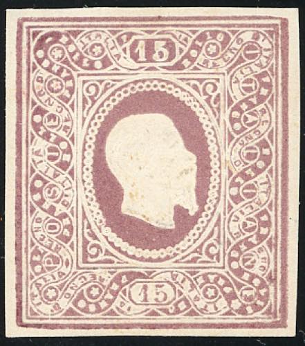 1864 - 15 cent. Saggio Re, ovale ... 