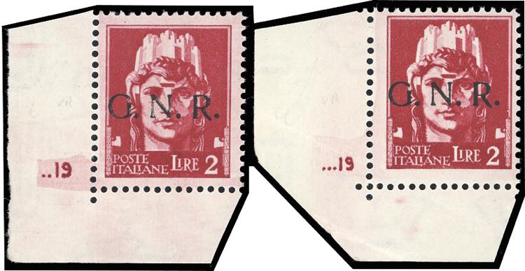1944  -2 lire carminio, ... 