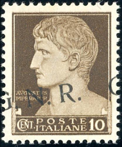 1943 - 10 cent. soprastampa G.N.R. ... 