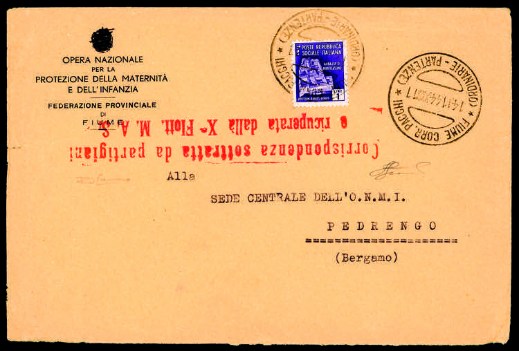 1944 - 1 lira Monumenti distrutti ... 