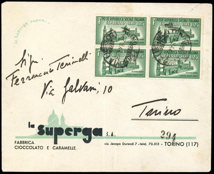 1944 - 1,25 lire Duomo di Palermo ... 