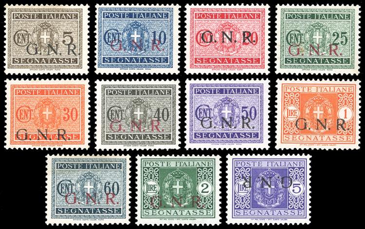 1943 - Soprastampati G.N.R. ... 