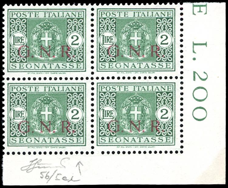 1943 - 2 lire soprastampa G.N.R. ... 