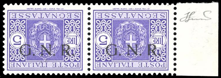 1943 - 5 lire soprastampa G.N.R. ... 