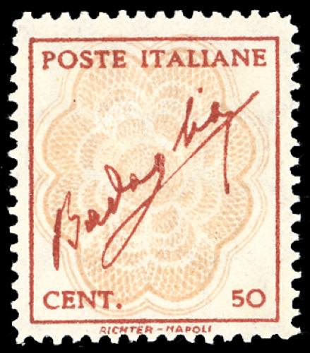 1944 - 50 cent. rosso e bistro ... 