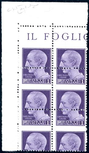 1945 - 1 lira, tiratura di Novara, ... 