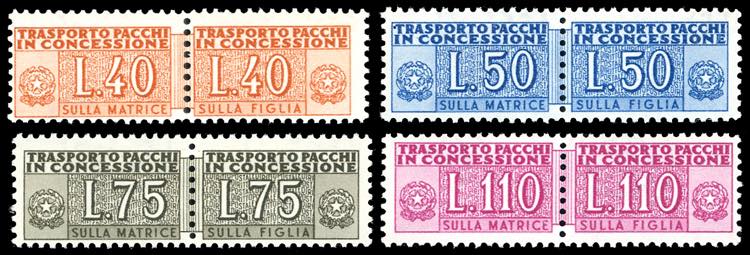 1953 - Filigrana ruota, serie ... 