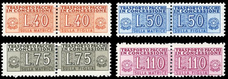 1953 - Filigrana ruota, serie ... 