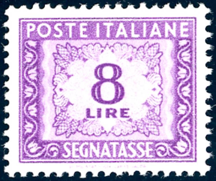 1955 - 8 lire, filigrana stelle ... 