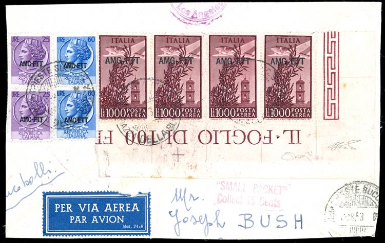 POSTA AEREA 1953 - 1.000 lire ... 