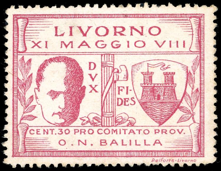 LIVORNO 1930 - 30 cent. Mussolini ... 