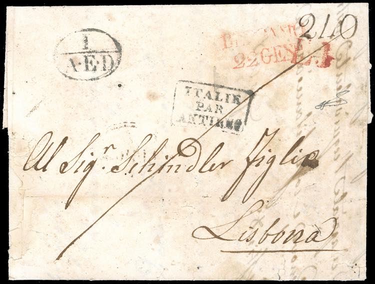 1834 - Lettera prefilatelica da ... 