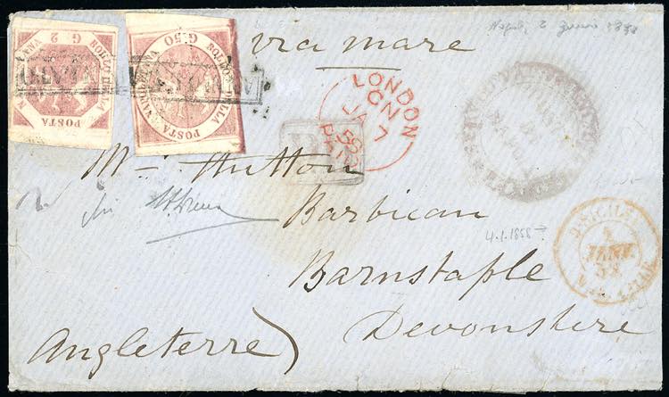 1859 - 50 grana rosa lillaceo, ... 