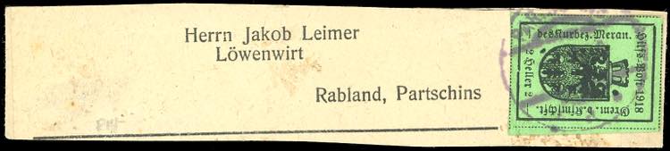 MERANO 1918 - 2 h., I tipo (4), ... 