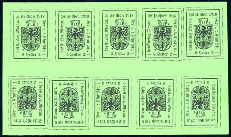 MERANO FOGLIETTI 1918 - 2 h. verde ... 